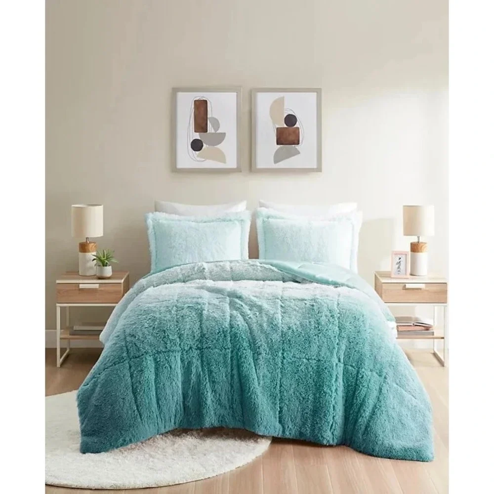 Intelligent Design Brielle Ombre Shaggy Faux Fur 2-Pc. Comforter Set, Twin/Twin